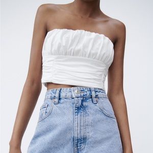 Zara Poplin Croptop